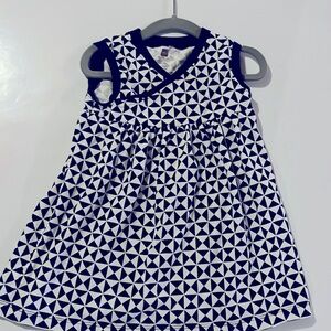Tea Collection Dress- 2T navy blue pattern